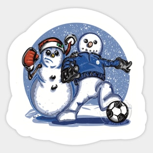 Snowman Soccer Sticker